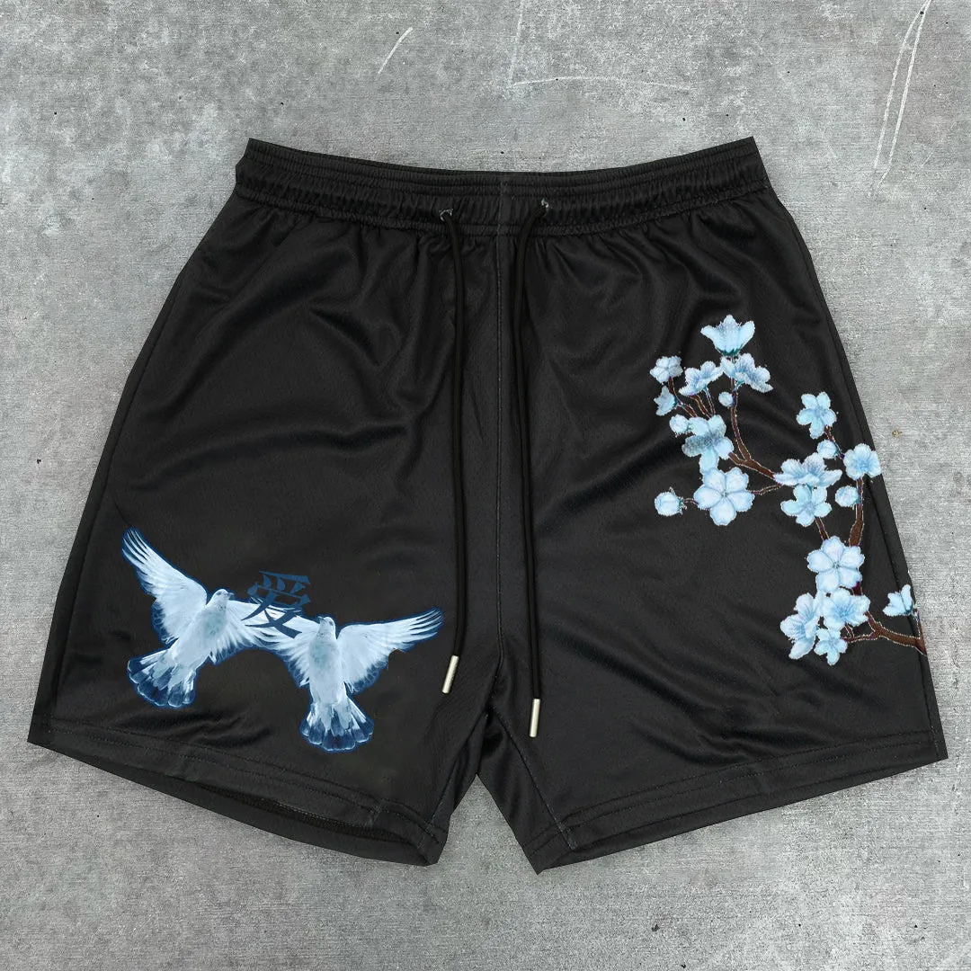 Dove Peace Vintage Sports Shorts