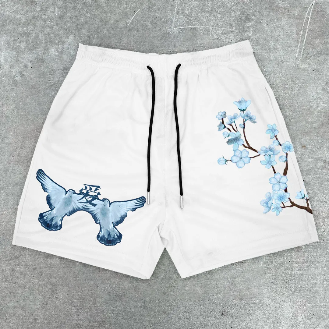 Dove Peace Vintage Sports Shorts