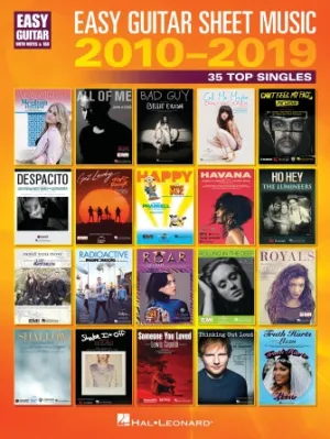 Easy Guitar Sheet Music 2010-2019 (Easy Guitar with Notes & Tab)