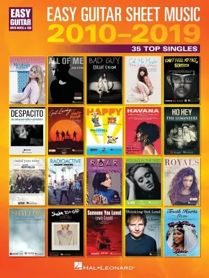 EASY GUITAR SHEET MUSIC 2010-2019 NOTES/TAB