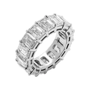 Emerald Cut Anniversary Band in Platinum 14.4 Carat 0.90ct each