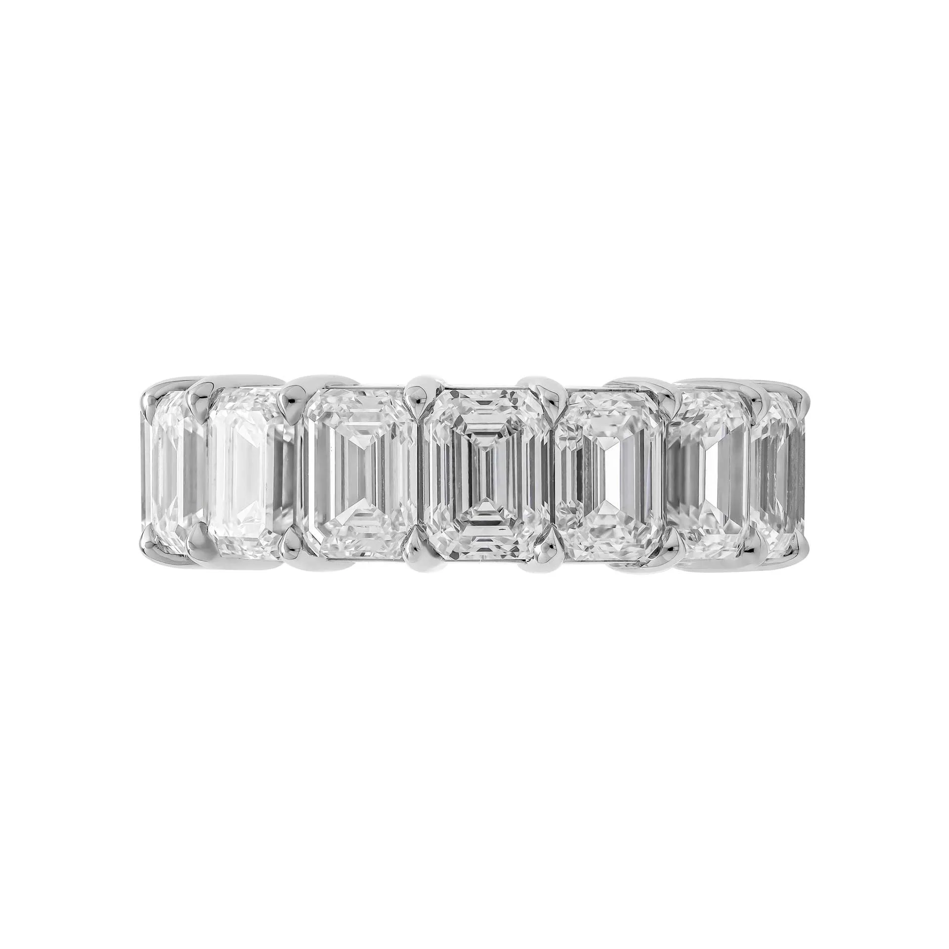 Emerald Cut Anniversary Band in Platinum 14.4 Carat 0.90ct each