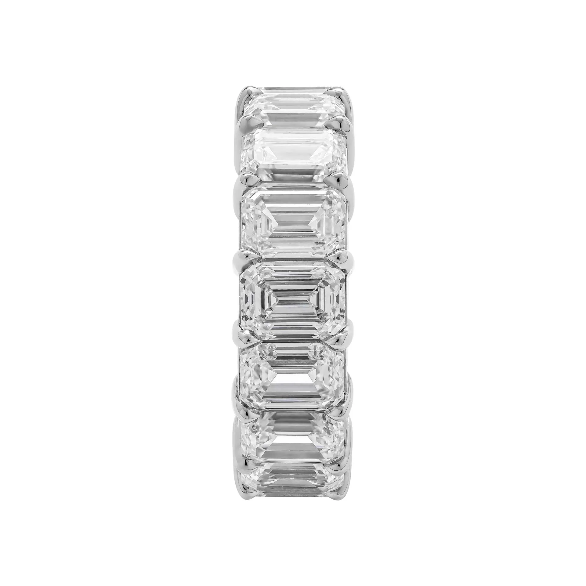 Emerald Cut Anniversary Band in Platinum 14.4 Carat 0.90ct each