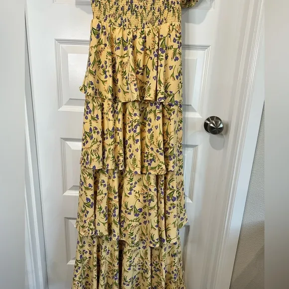 Entro Floral Tiered Maxi Dress - EUC