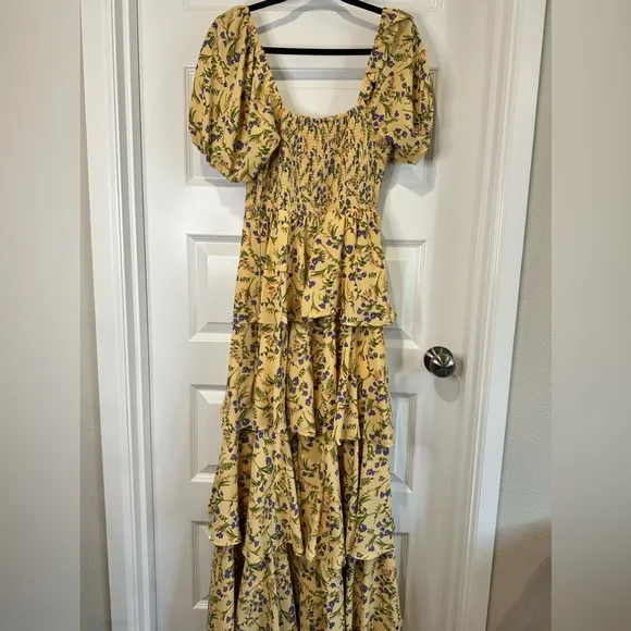 Entro Floral Tiered Maxi Dress - EUC
