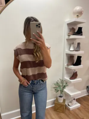 Espresso Stripe Vest