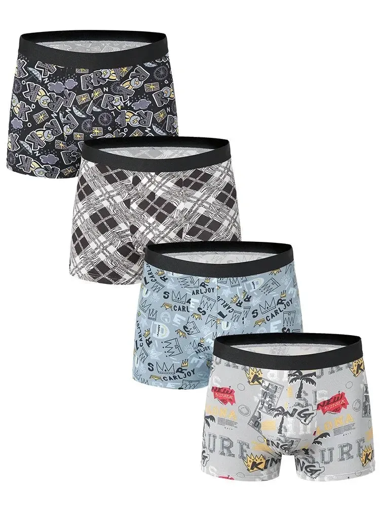 EuroFlex 4-Pack Men’s Printed Boxer Shorts