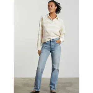 Everlane‎ Jeans E11 Blue Everybody Jean Relaxed Organic Cotton Short Button Fly