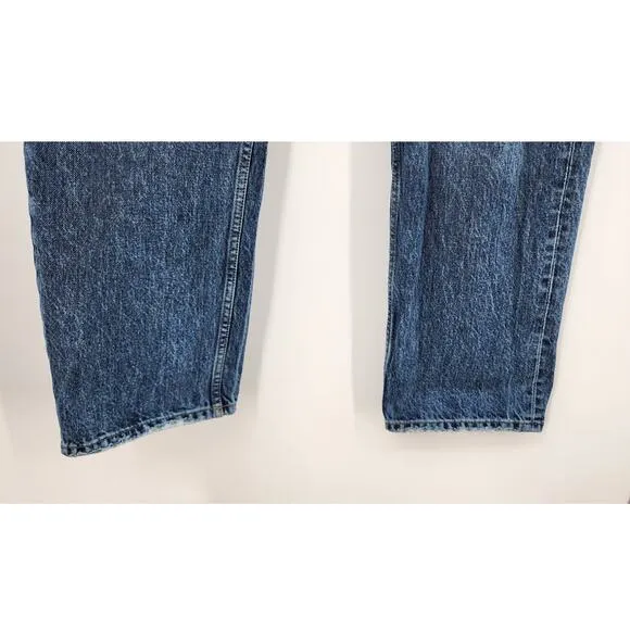 Everlane‎ Jeans E11 Blue Everybody Jean Relaxed Organic Cotton Short Button Fly
