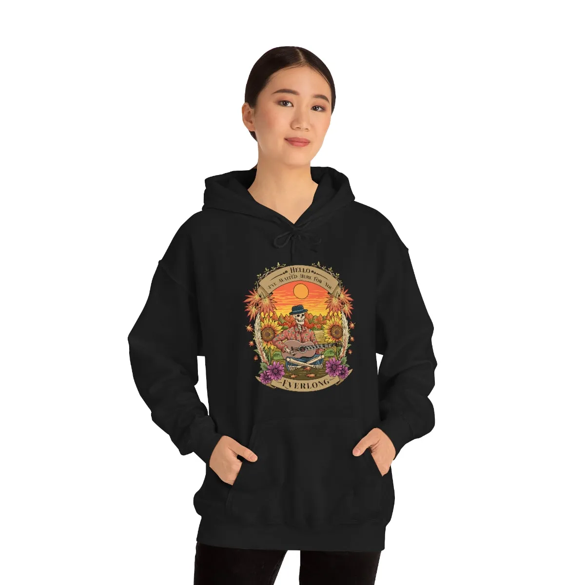 Everlong Skeleton on Heavy Blend Hoodie