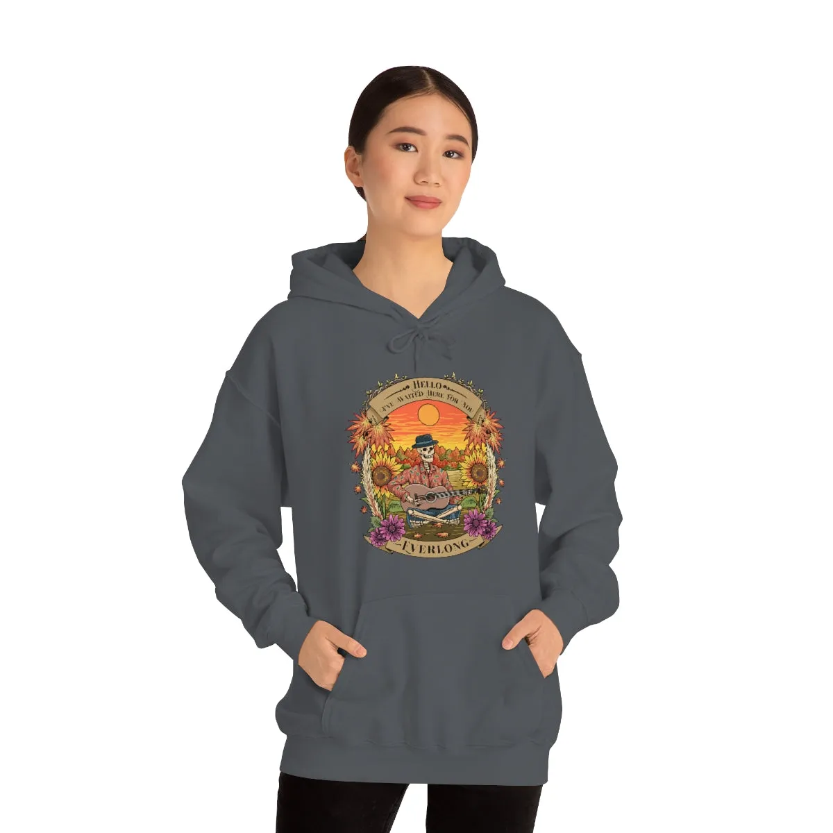 Everlong Skeleton on Heavy Blend Hoodie