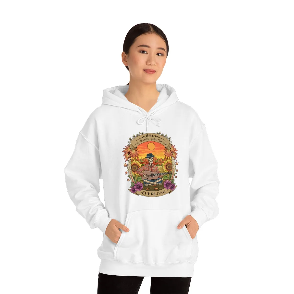 Everlong Skeleton on Heavy Blend Hoodie