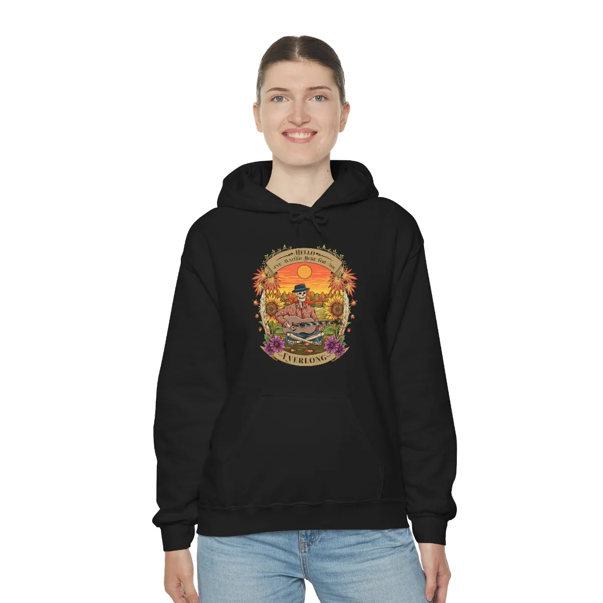 Everlong Skeleton on Heavy Blend Hoodie