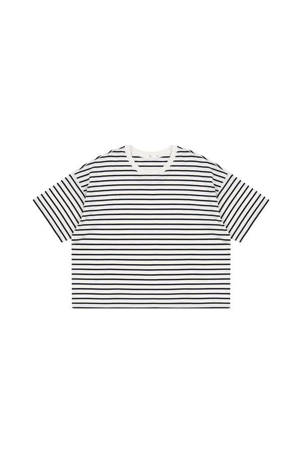 Evie Short Sleeve Boxy Striped T-Shirt