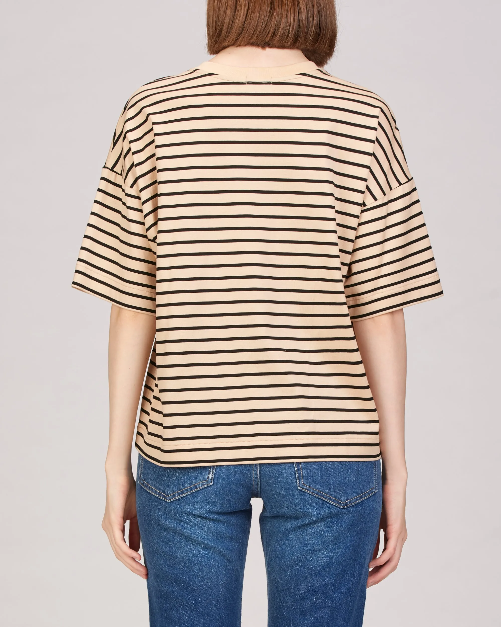 Evie Short Sleeve Boxy Striped T-Shirt