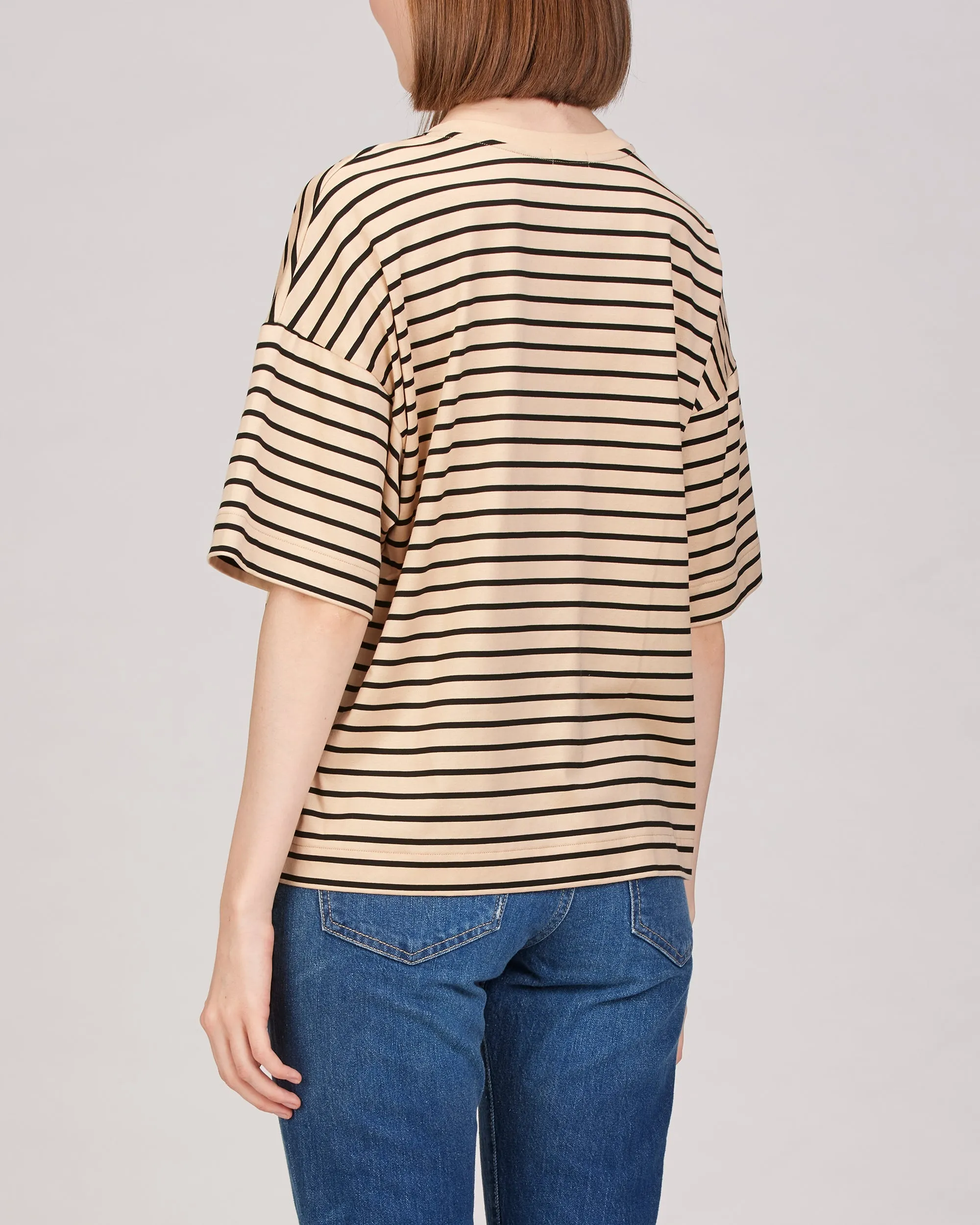 Evie Short Sleeve Boxy Striped T-Shirt