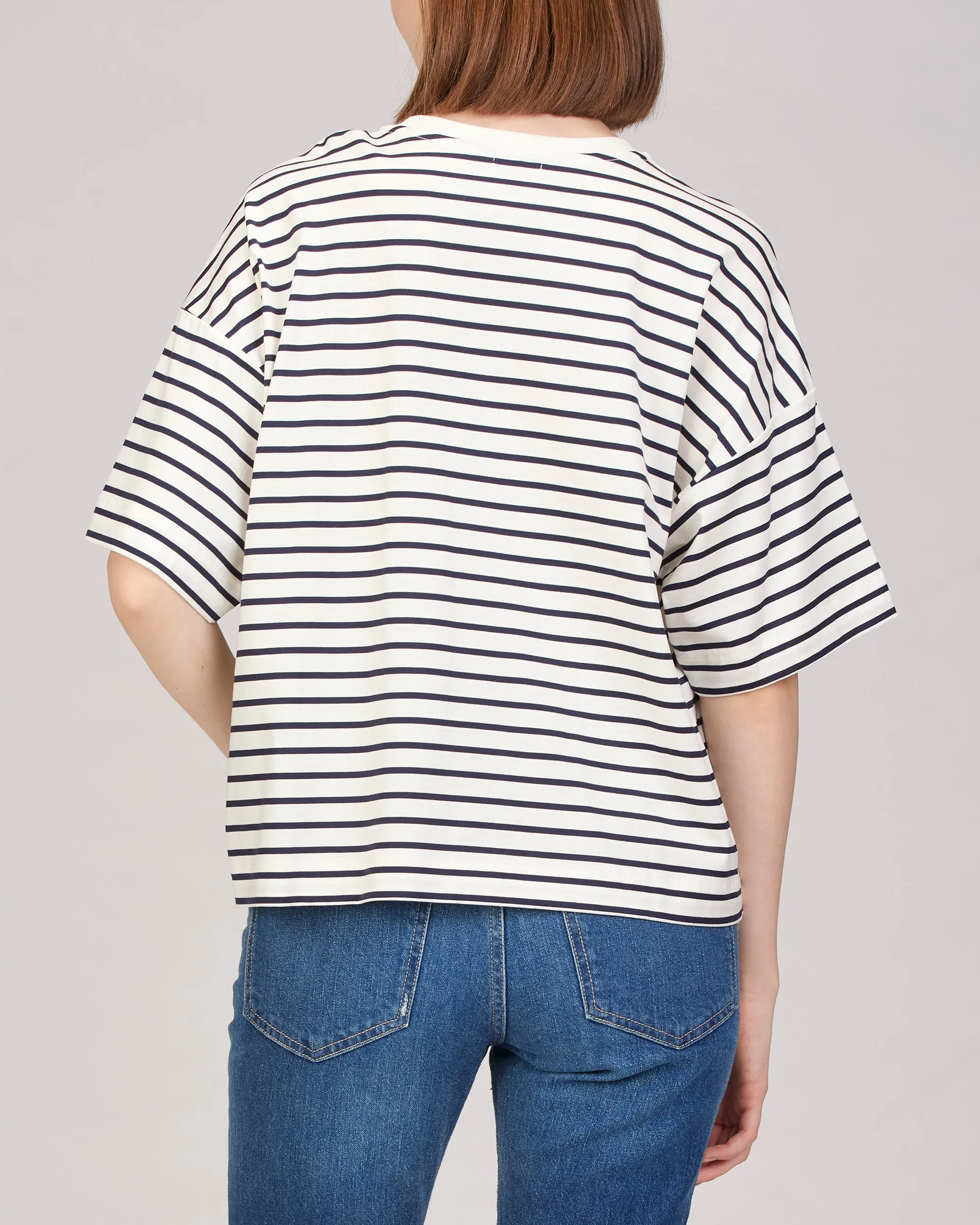 Evie Short Sleeve Boxy Striped T-Shirt