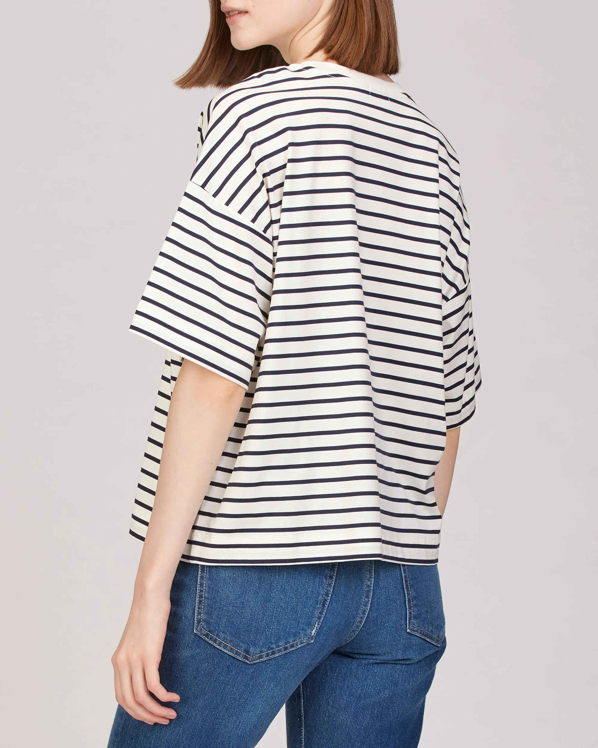 Evie Short Sleeve Boxy Striped T-Shirt