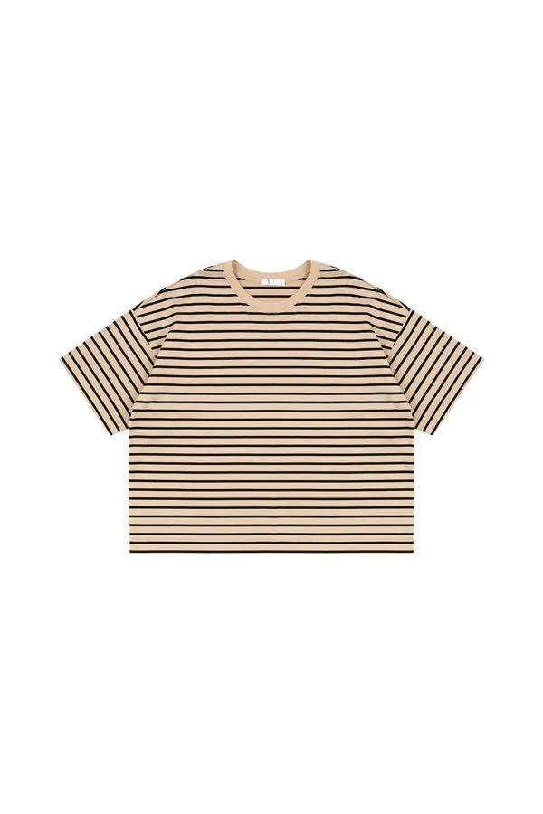 Evie Short Sleeve Boxy Striped T-Shirt