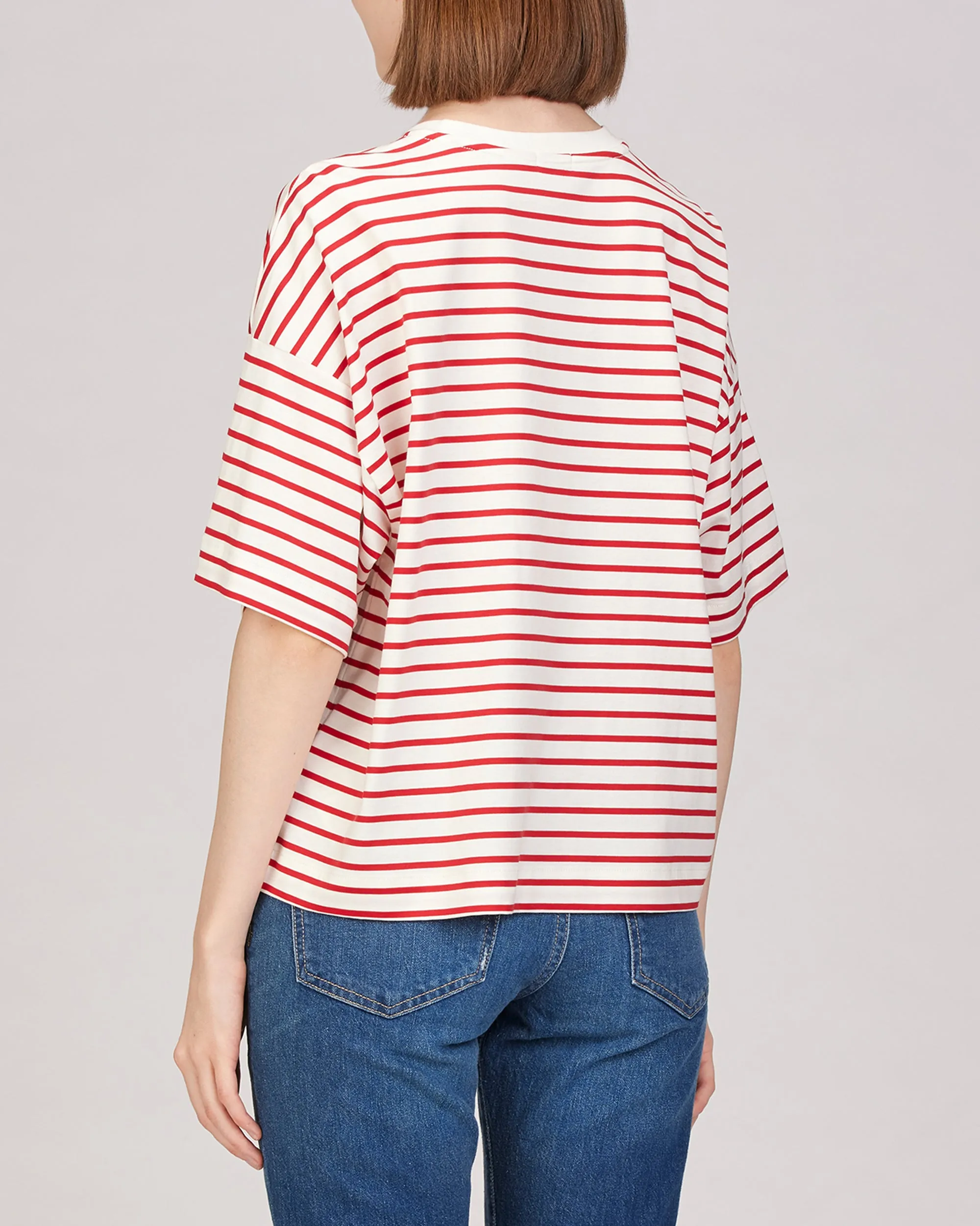 Evie Short Sleeve Boxy Striped T-Shirt