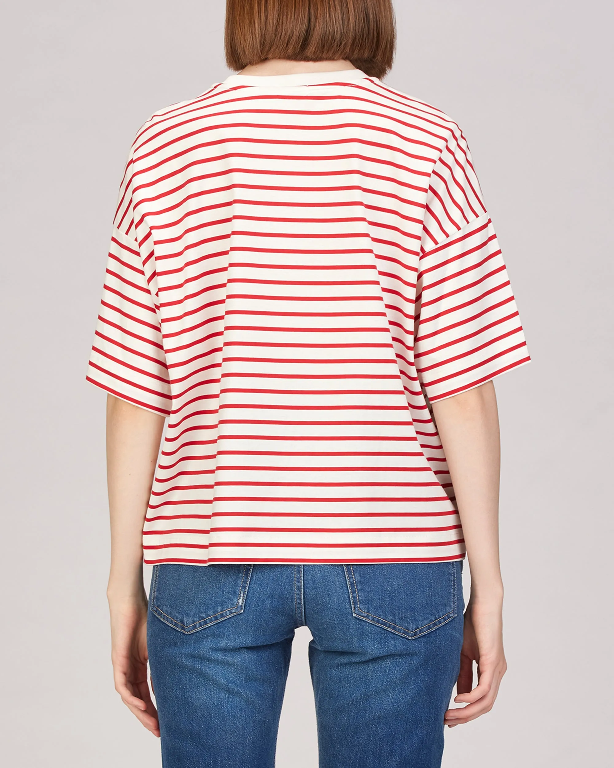 Evie Short Sleeve Boxy Striped T-Shirt