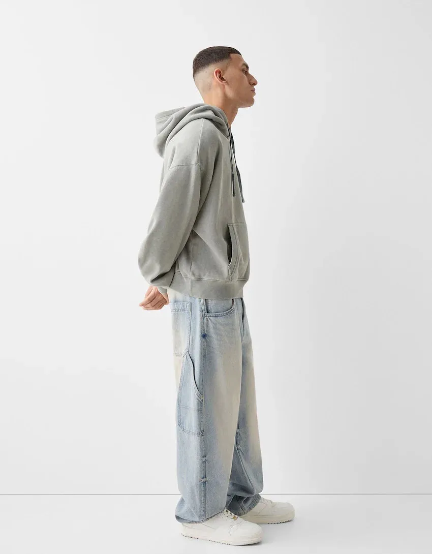 Faded Balloon-Fit Carpenter Jeans