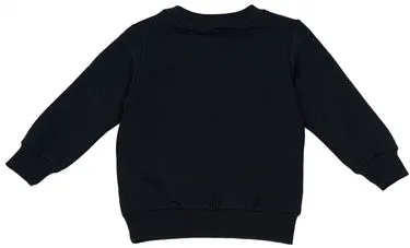 Fendi Boys Monster Logo Long Sleeve Navy Sweater