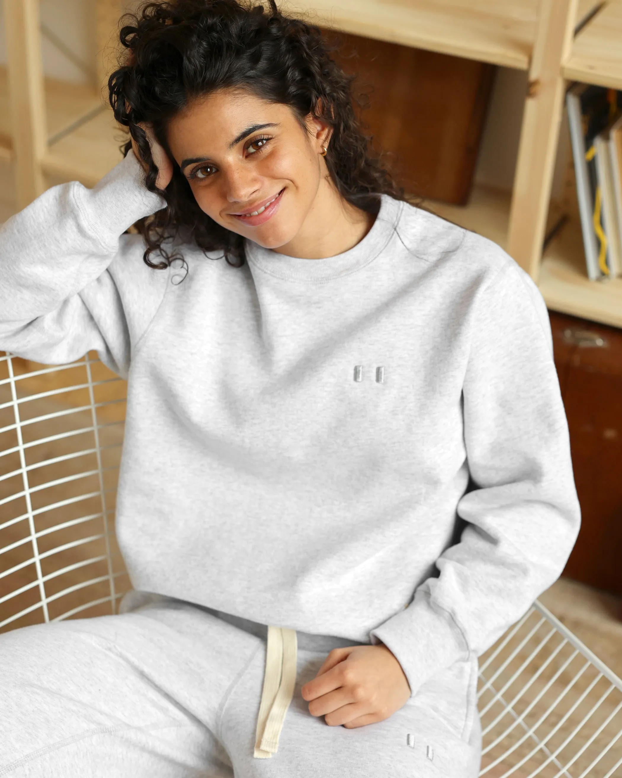 Flag Fleece Sweatshirt Cloud - Unisex
