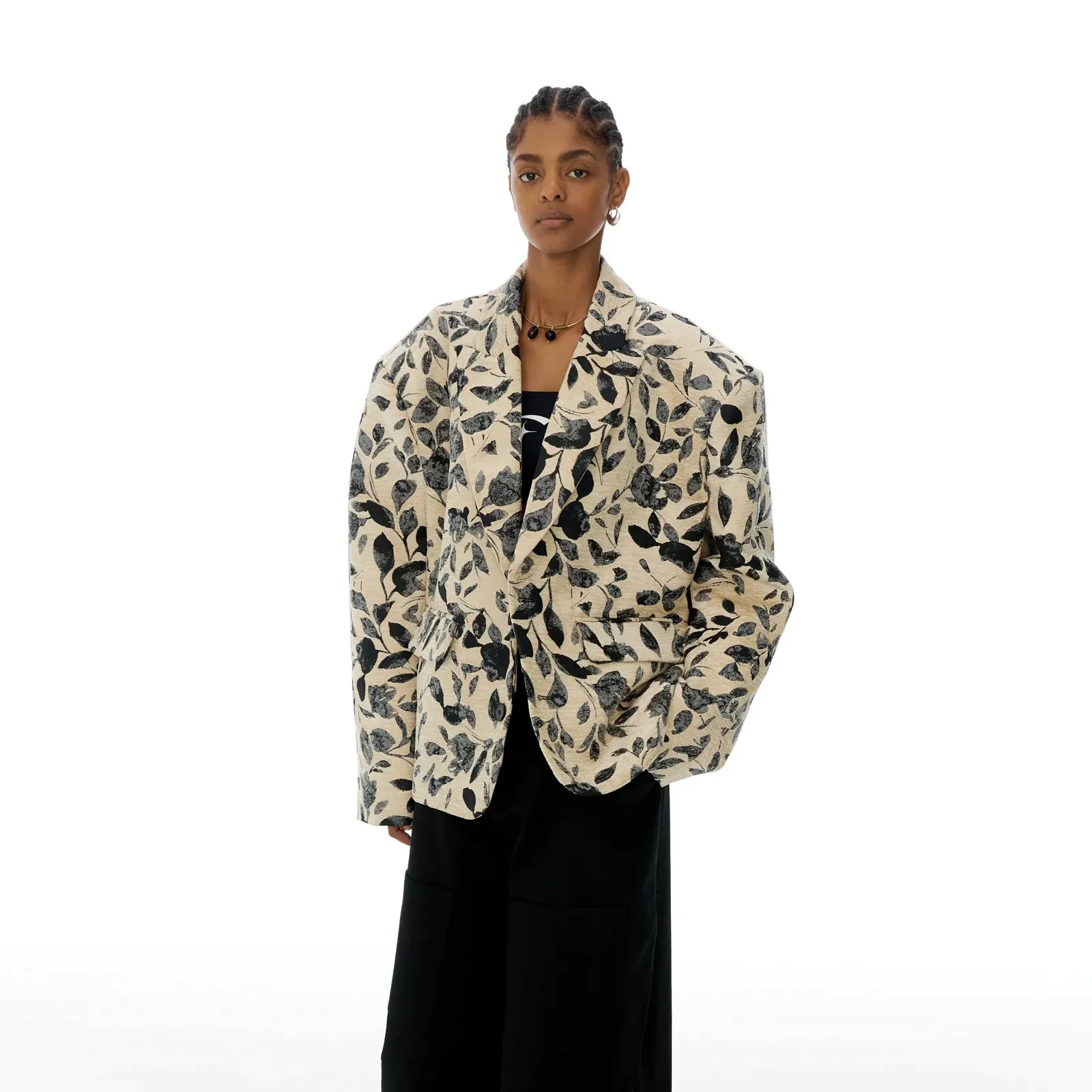 Floral Oversized Blazer