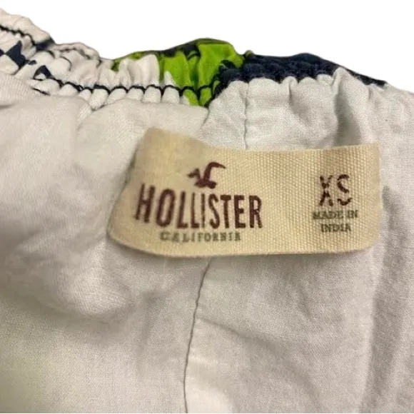 Floral Skater Skirt Navy Blue Hollister