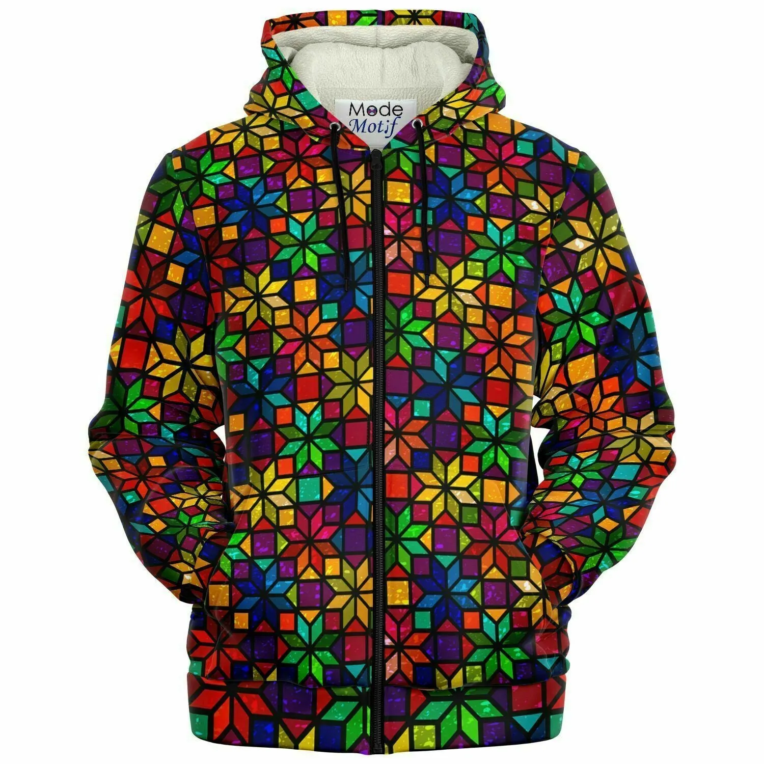 Floral Stained Glass Jacket with Pockets - Custom
