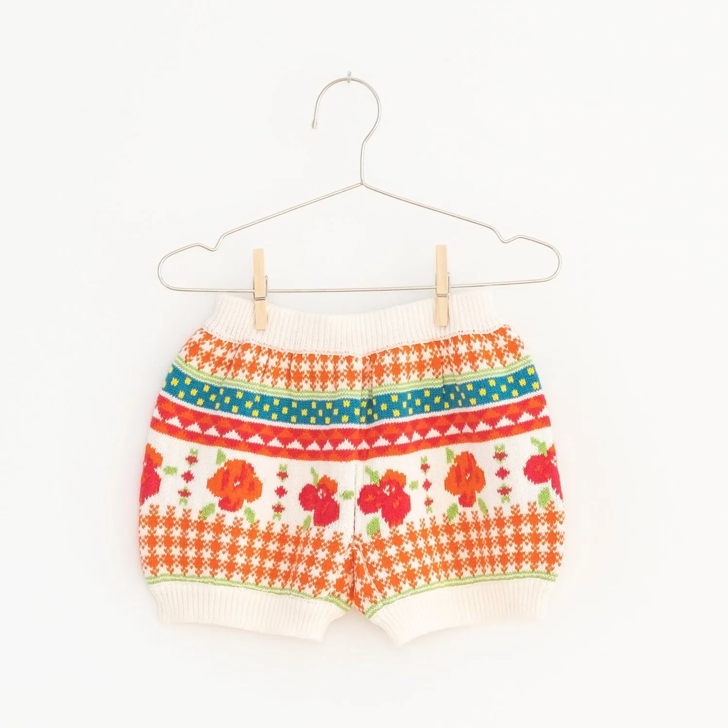 Flowers Knit Shorts by Fish & Kids