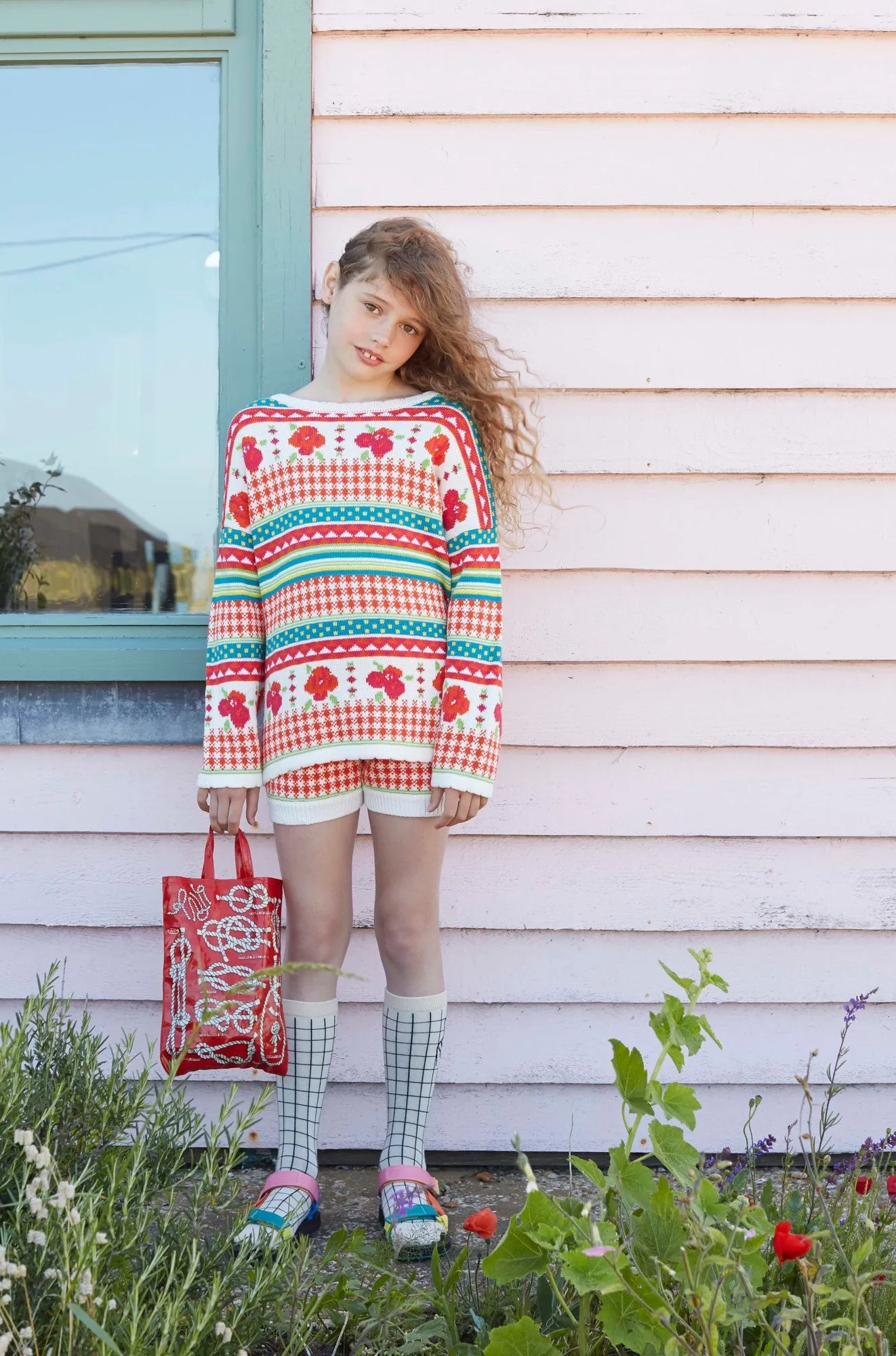 Flowers Knit Shorts by Fish & Kids