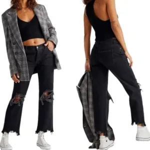Free People Maggie Mid-Rise Straight Leg Jeans