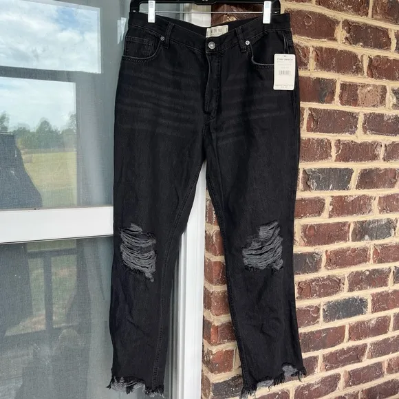 Free People Maggie Mid-Rise Straight Leg Jeans