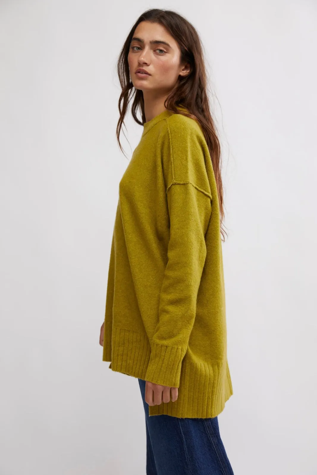 free people: phoebe pullover-avacado oil