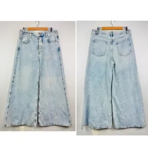 Free People we The Free Women's Light Blue Washed Wide-Leg Jeans size 32