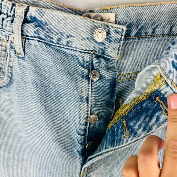 Free People we The Free Women's Light Blue Washed Wide-Leg Jeans size 32