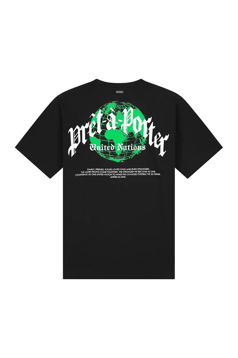 GLOBAL UNITY T-SHIRT | BLACK/NEON GREEN