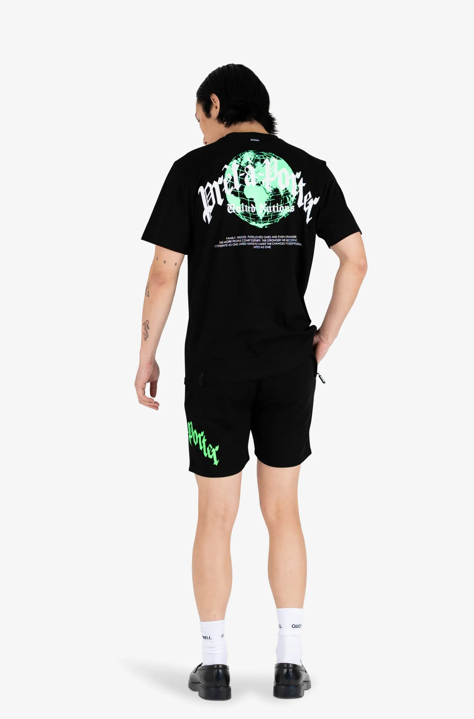 GLOBAL UNITY T-SHIRT | BLACK/NEON GREEN
