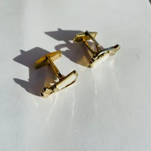 Gold   Mother of Pearl Golfer Cufflinks
