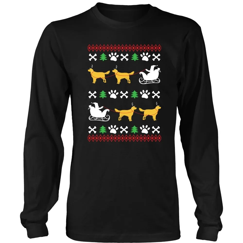Golden Retriever Ugly Christmas Sweater Design