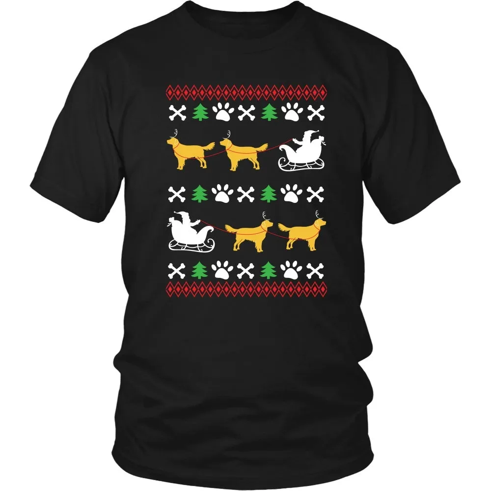 Golden Retriever Ugly Christmas Sweater Design