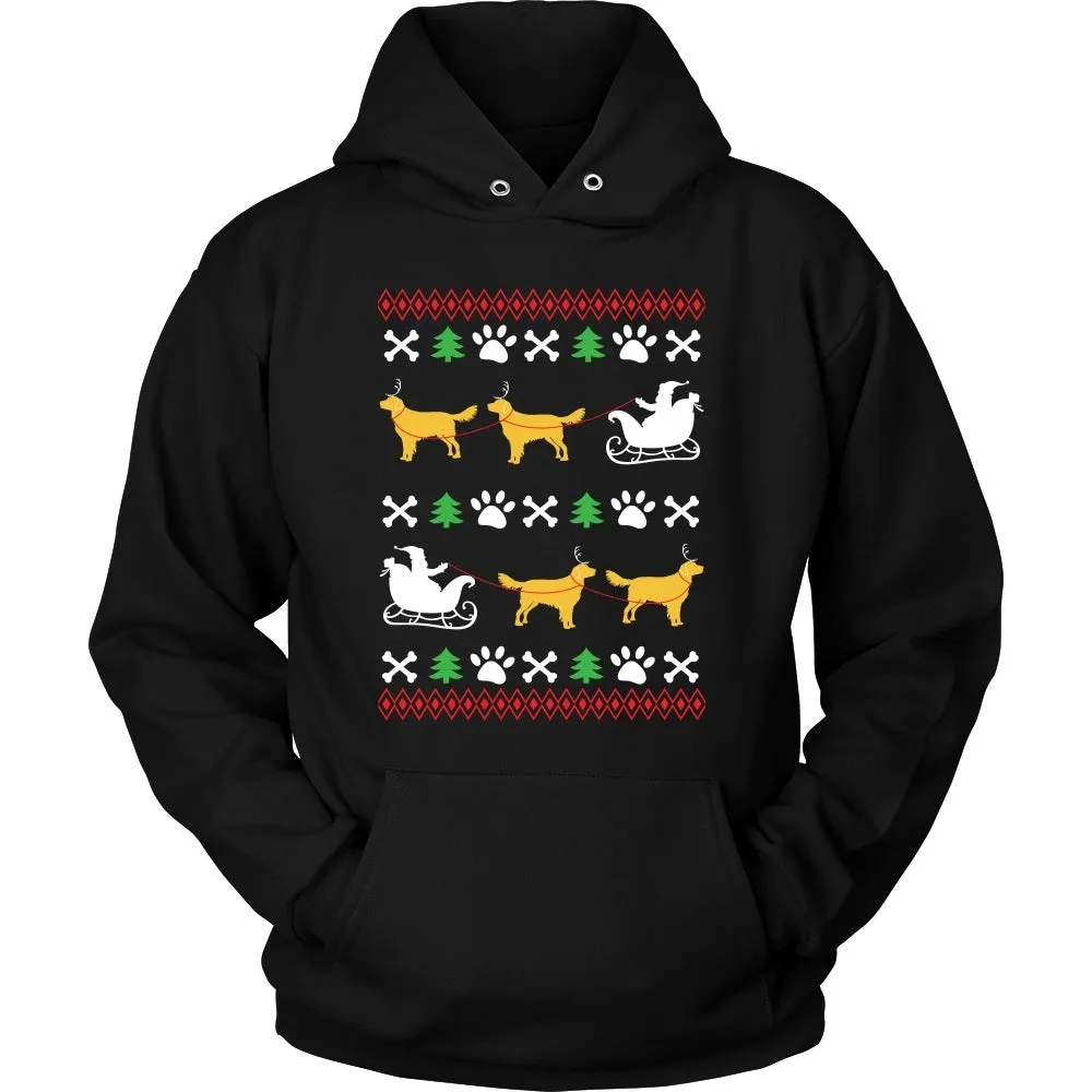 Golden Retriever Ugly Christmas Sweater Design