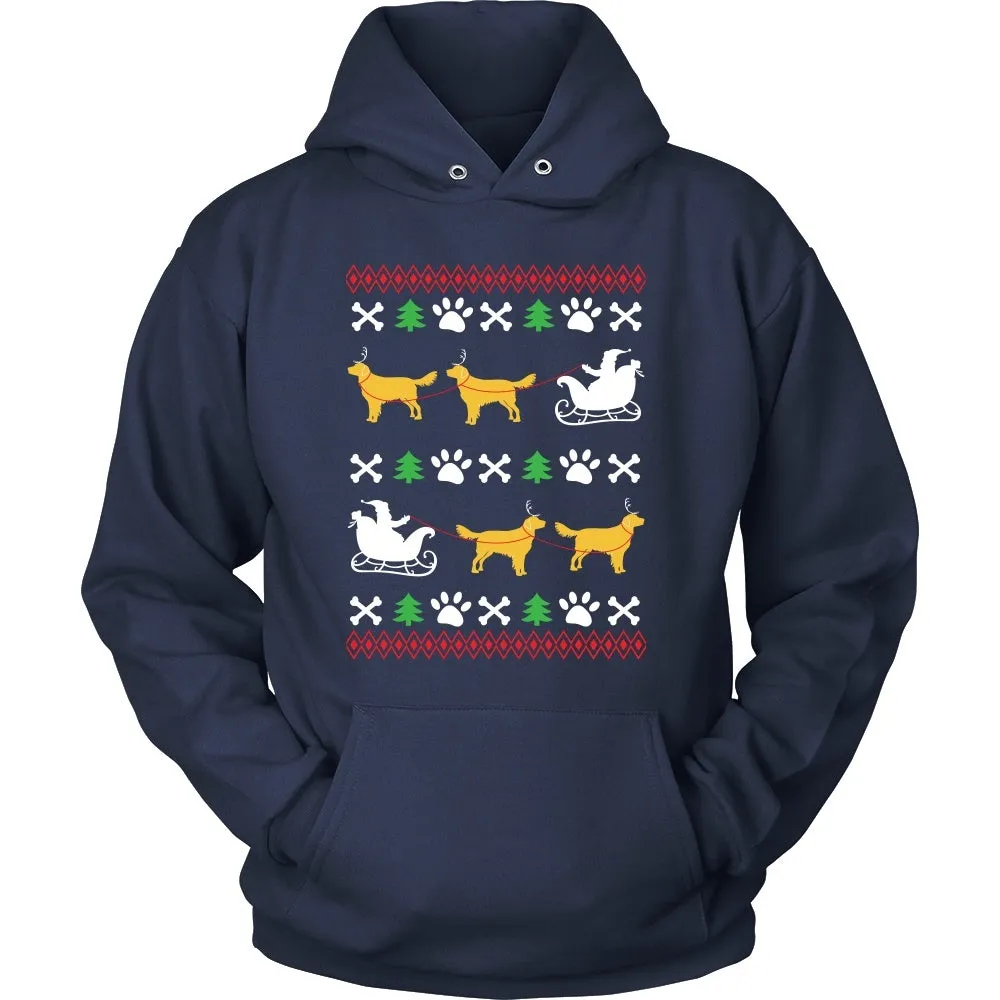 Golden Retriever Ugly Christmas Sweater Design