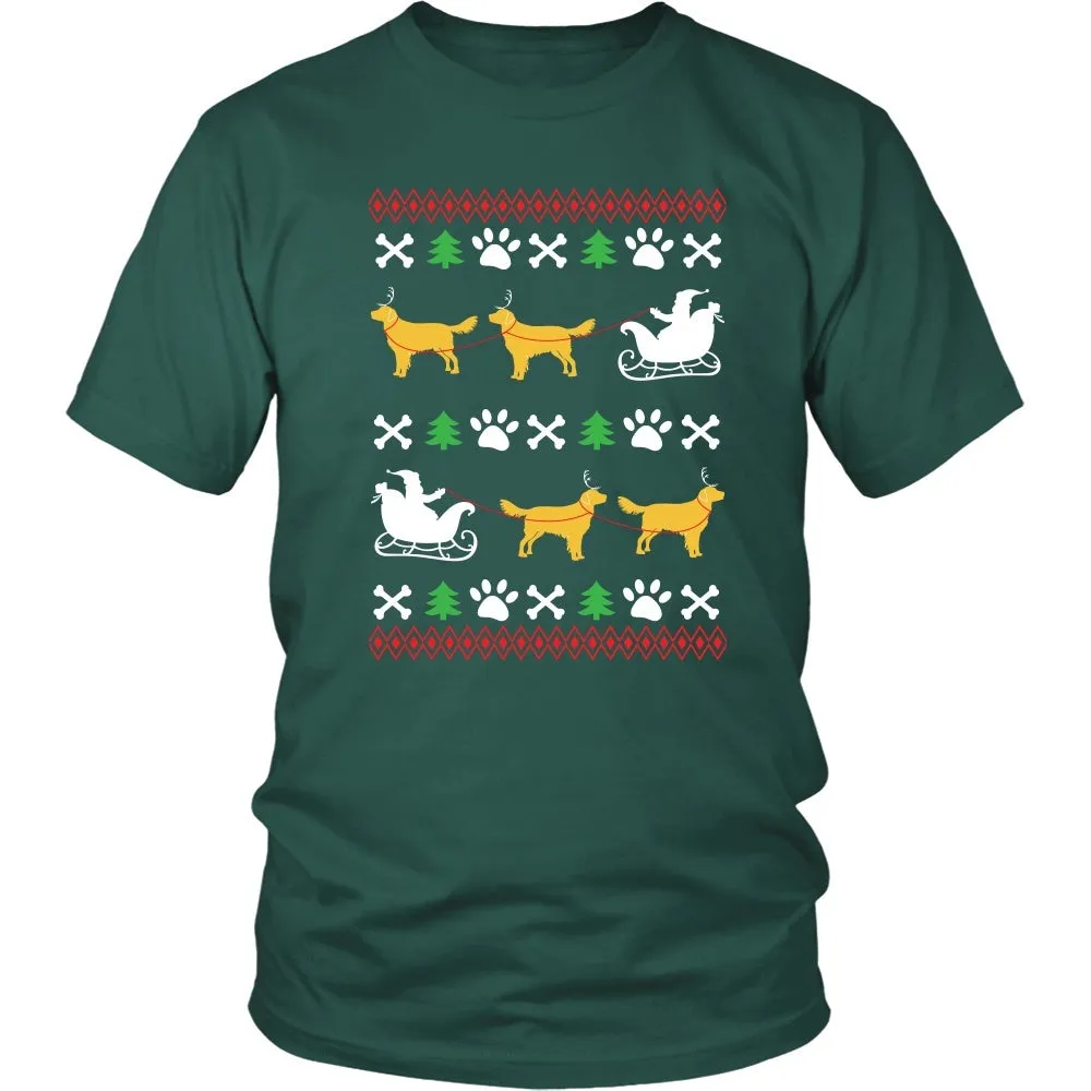 Golden Retriever Ugly Christmas Sweater Design