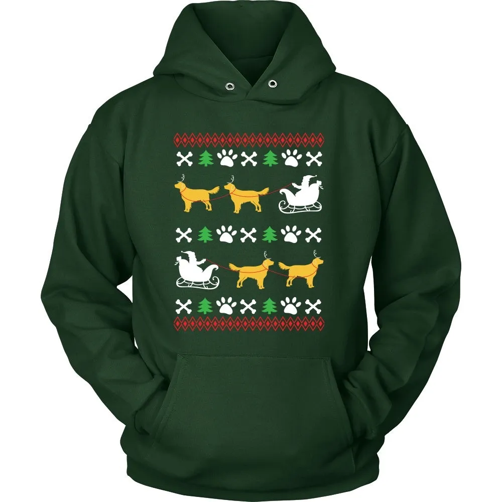 Golden Retriever Ugly Christmas Sweater Design