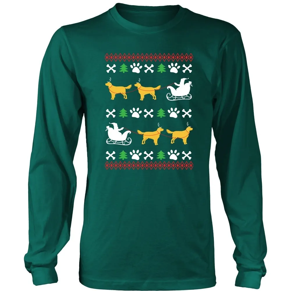Golden Retriever Ugly Christmas Sweater Design