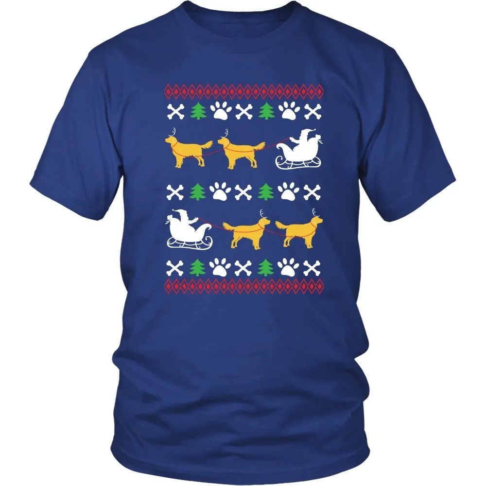 Golden Retriever Ugly Christmas Sweater Design