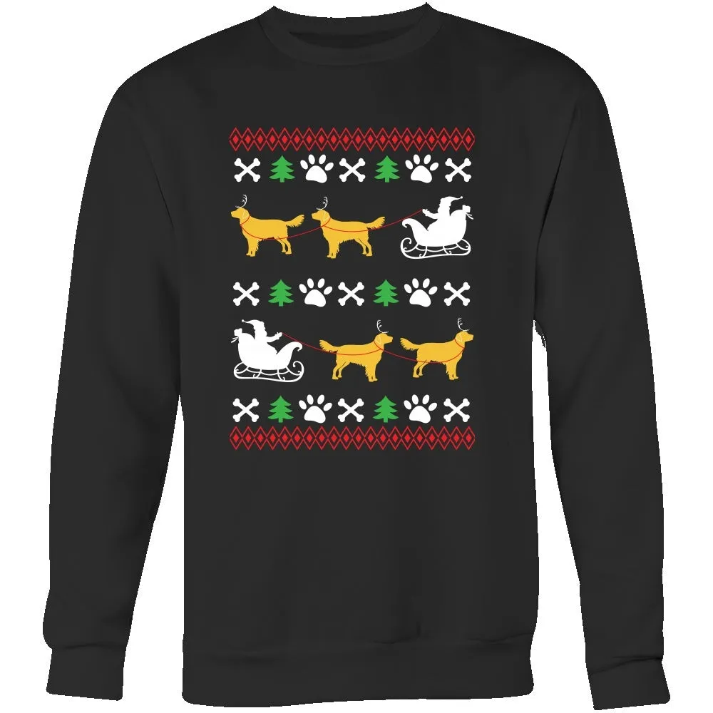 Golden Retriever Ugly Christmas Sweater Design